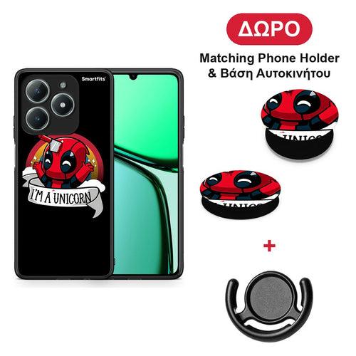 Unicorn Deadpool - Realme C63 4G θήκη + Δώρο Phone Holder & Βάση Αυτοκινήτου