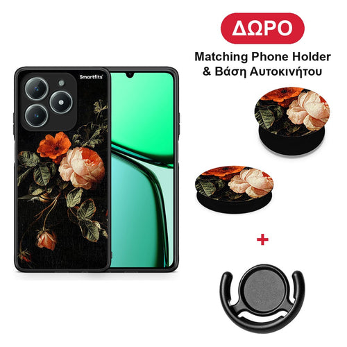 Vintage Roses - Realme C63 4G θήκη + Δώρο Phone Holder & Βάση Αυτοκινήτου