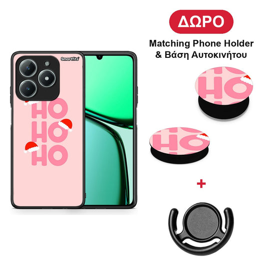 Xmas Ho Ho Ho - Realme C63 4G θήκη + Δώρο Phone Holder & Βάση Αυτοκινήτου