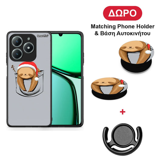 Xmas Zzzz - Realme C63 4G θήκη + Δώρο Phone Holder & Βάση Αυτοκινήτου