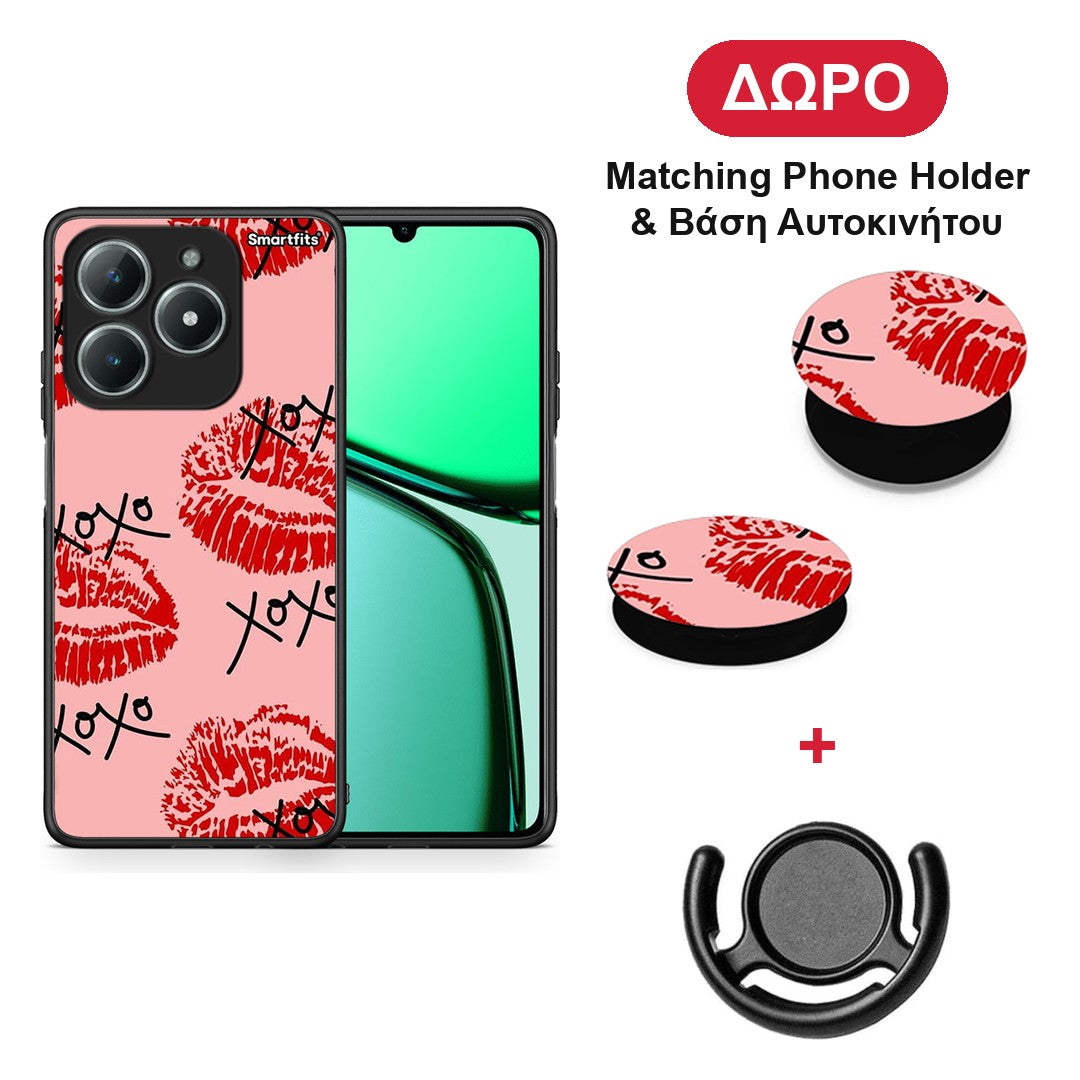 XOXO Lips - Realme C63 4G θήκη + Δώρο Phone Holder & Βάση Αυτοκινήτου