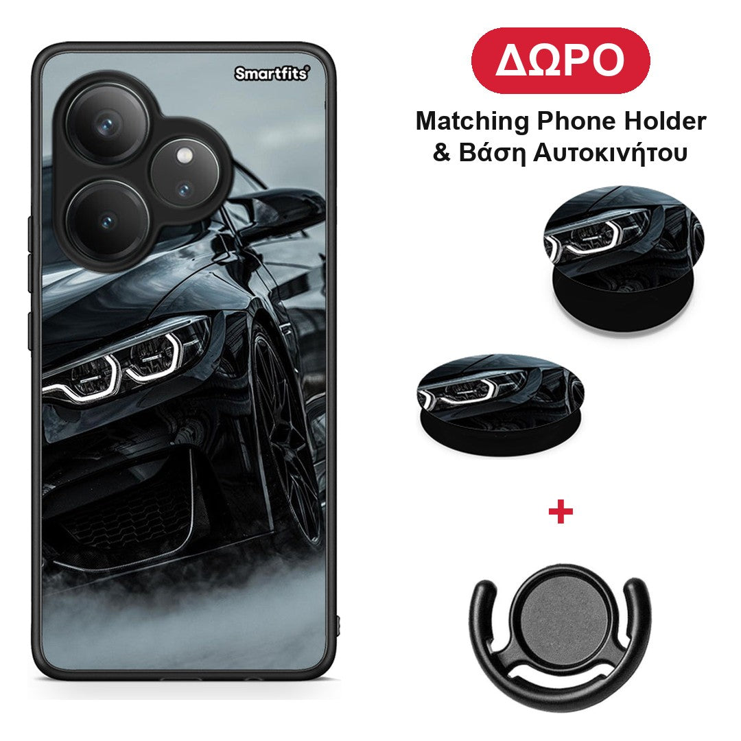 Black BMW - Realme GT 6 5G θήκη + Δώρο Phone Holder & Βάση Αυτοκινήτου
