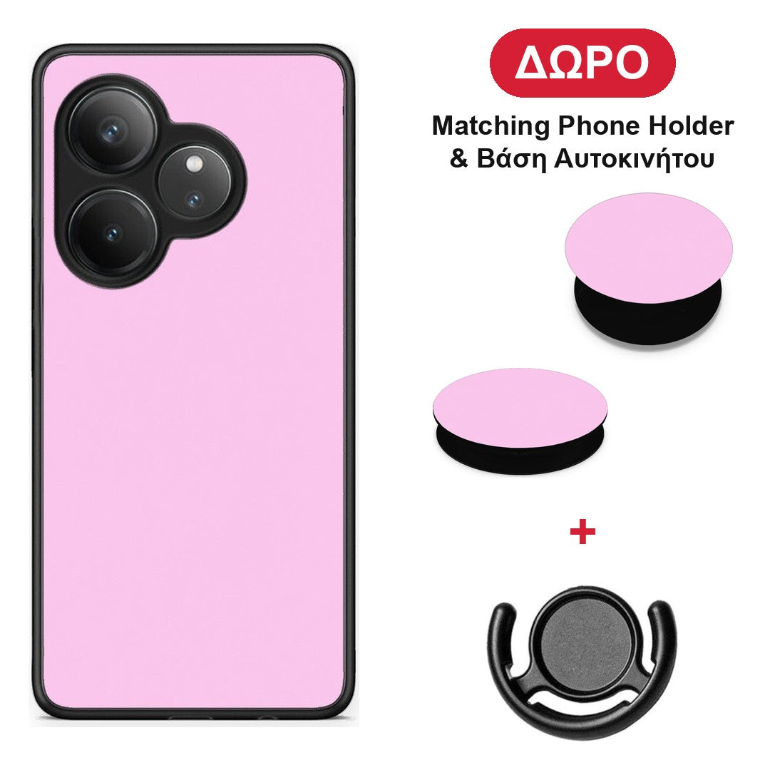 Cotton Candy Pink - Realme GT 6 5G θήκη + Δώρο Phone Holder & Βάση Αυτοκινήτου