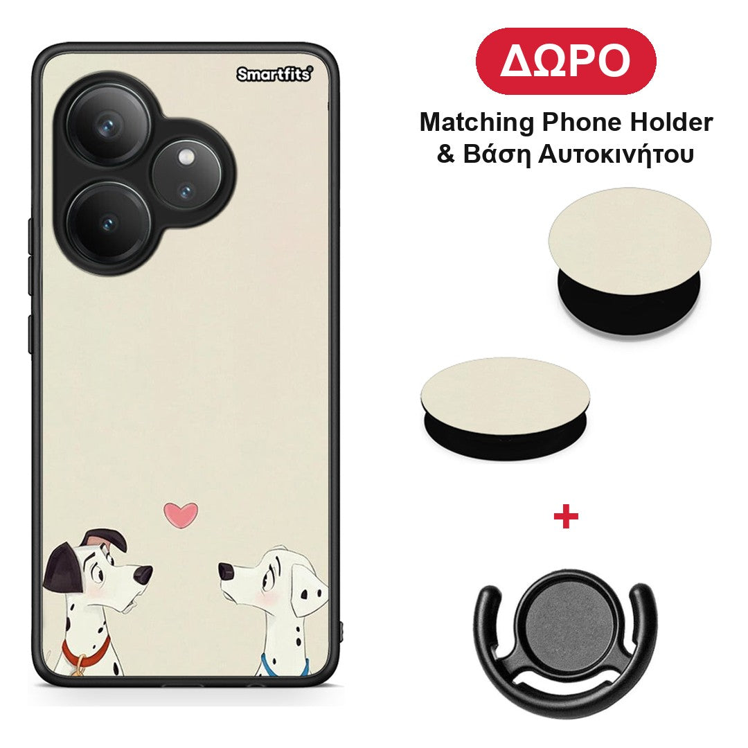 Dalmatians Love - Realme GT 6 5G θήκη + Δώρο Phone Holder & Βάση Αυτοκινήτου