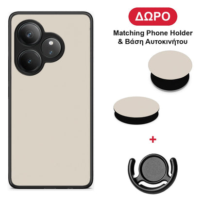 Ivory Beige - Realme GT 6 5G θήκη + Δώρο Phone Holder & Βάση Αυτοκινήτου