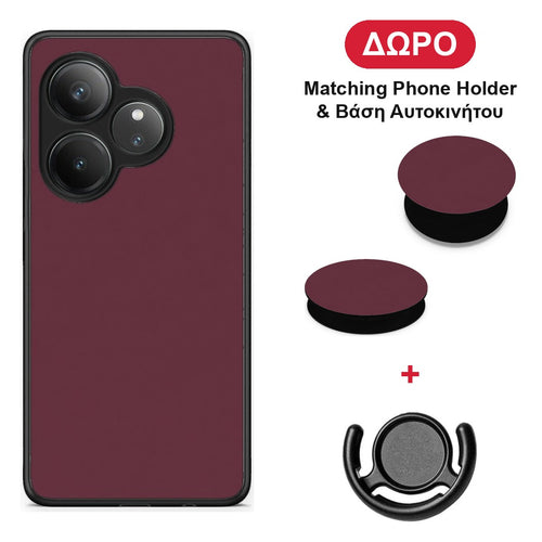 Muted Burgundy - Realme GT 6 5G θήκη + Δώρο Phone Holder & Βάση Αυτοκινήτου