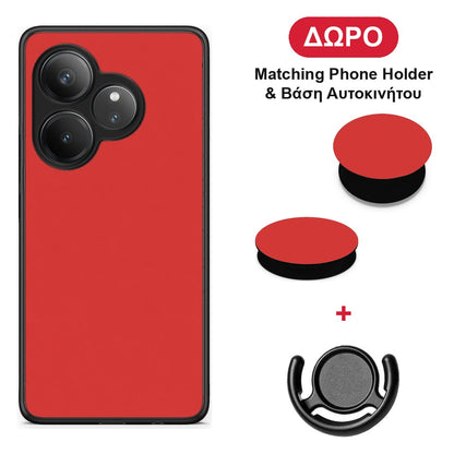 Poppy Red - Realme GT 6 5G θήκη + Δώρο Phone Holder & Βάση Αυτοκινήτου