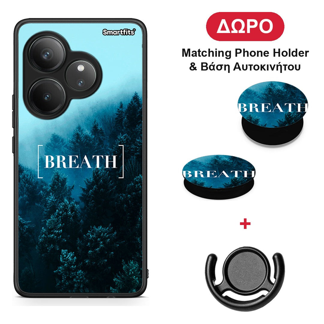 Quote Breath - Realme GT 6 5G θήκη + Δώρο Phone Holder & Βάση Αυτοκινήτου