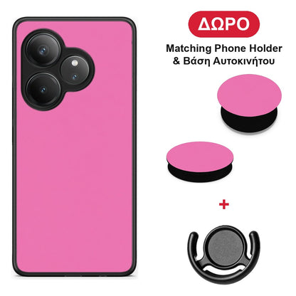 Rose Pink - Realme GT 6 5G θήκη + Δώρο Phone Holder & Βάση Αυτοκινήτου