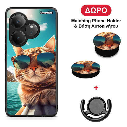 Summer Cat - Realme GT 6 5G θήκη + Δώρο Phone Holder & Βάση Αυτοκινήτου