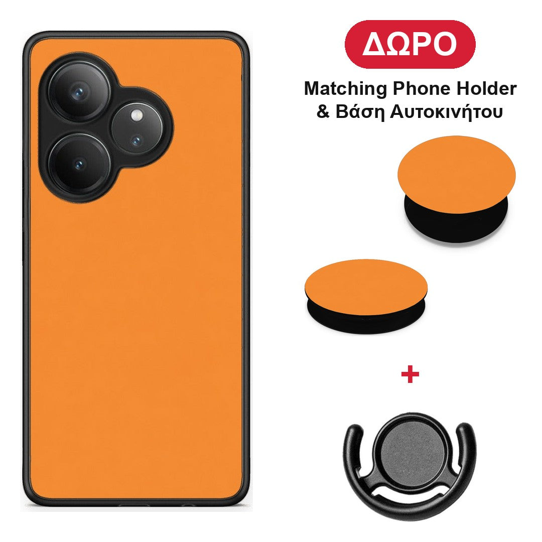 Tangerine Orange - Realme GT 6 5G θήκη + Δώρο Phone Holder & Βάση Αυτοκινήτου