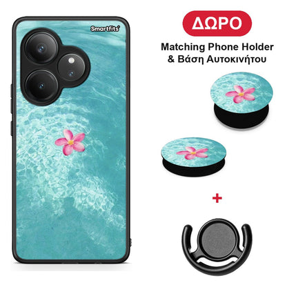 Water Flower - Realme GT 6 5G θήκη + Δώρο Phone Holder & Βάση Αυτοκινήτου