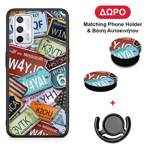 Car Plates - Realme GT θήκη + Δώρο Phone Holder & Βάση Αυτοκινήτου
