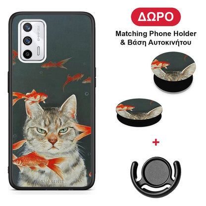 Cat Goldfish - Realme GT θήκη + Δώρο Phone Holder & Βάση Αυτοκινήτου