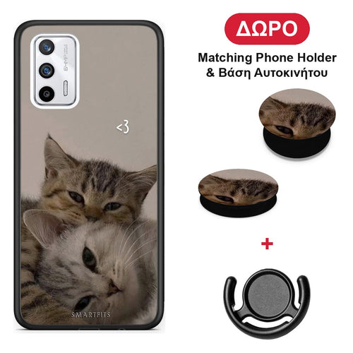 Cats In Love - Realme GT θήκη + Δώρο Phone Holder & Βάση Αυτοκινήτου
