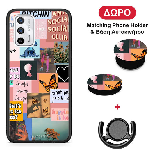 Collage Bitchin - Realme GT θήκη + Δώρο Phone Holder & Βάση Αυτοκινήτου