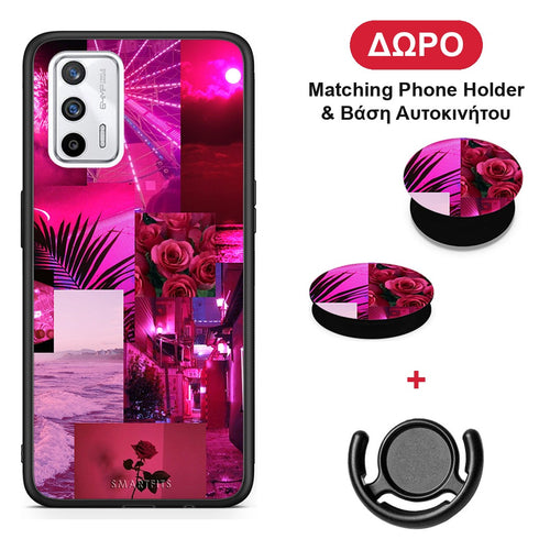 Collage Red Roses - Realme GT θήκη + Δώρο Phone Holder & Βάση Αυτοκινήτου
