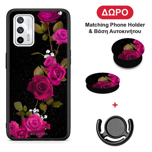 Flower Red Roses - Realme GT θήκη + Δώρο Phone Holder & Βάση Αυτοκινήτου