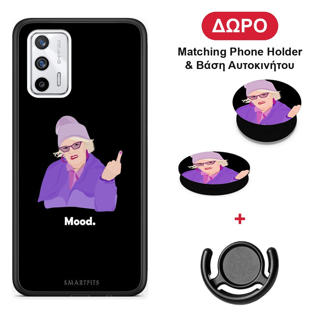 Grandma Mood Black - Realme GT θήκη + Δώρο Phone Holder & Βάση Αυτοκινήτου