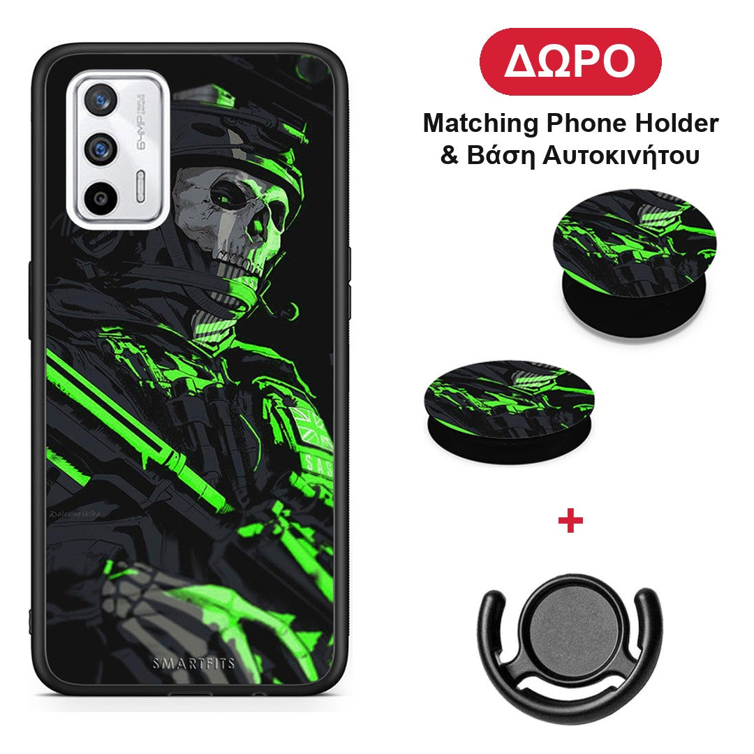 Green Soldier - Realme GT θήκη + Δώρο Phone Holder & Βάση Αυτοκινήτου