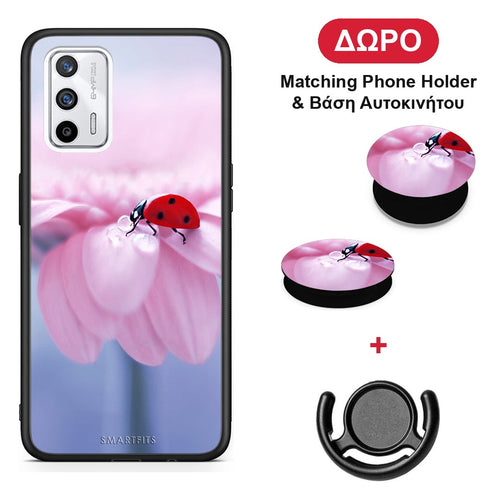 Ladybug Flower - Realme GT θήκη + Δώρο Phone Holder & Βάση Αυτοκινήτου