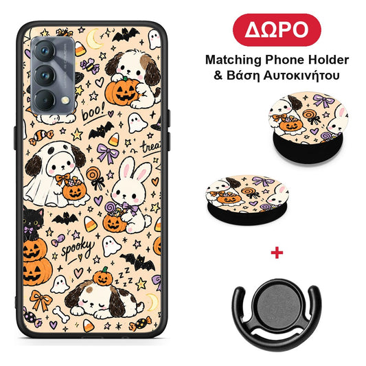 Halloween Puppies and Friends on Cream - Realme GT Master θήκη + Δώρο Phone Holder & Βάση Αυτοκινήτου