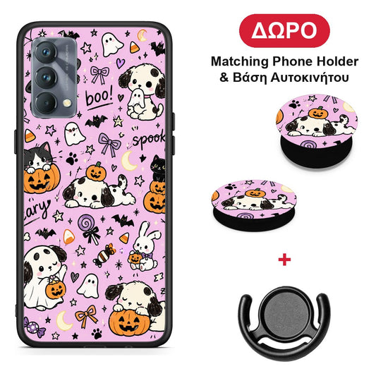 Halloween Puppies and Friends on Lilac - Realme GT Master θήκη + Δώρο Phone Holder & Βάση Αυτοκινήτου