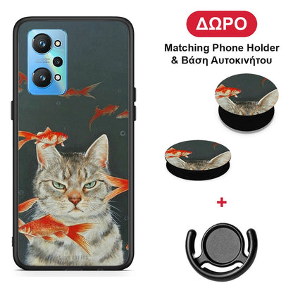 Cat Goldfish - Realme GT Neo 2 θήκη + Δώρο Phone Holder & Βάση Αυτοκινήτου