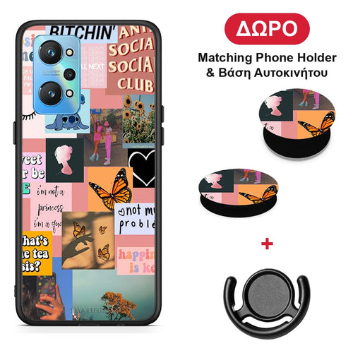 Collage Bitchin - Realme GT Neo 2 θήκη + Δώρο Phone Holder & Βάση Αυτοκινήτου