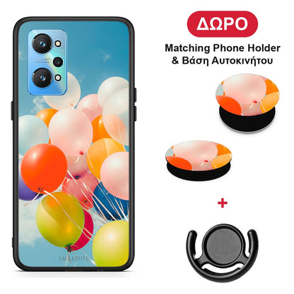 Colorful Balloons - Realme GT Neo 2 θήκη + Δώρο Phone Holder & Βάση Αυτοκινήτου