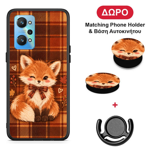 Fox on Autumn Tartan - Realme GT Neo 2 θήκη + Δώρο Phone Holder & Βάση Αυτοκινήτου