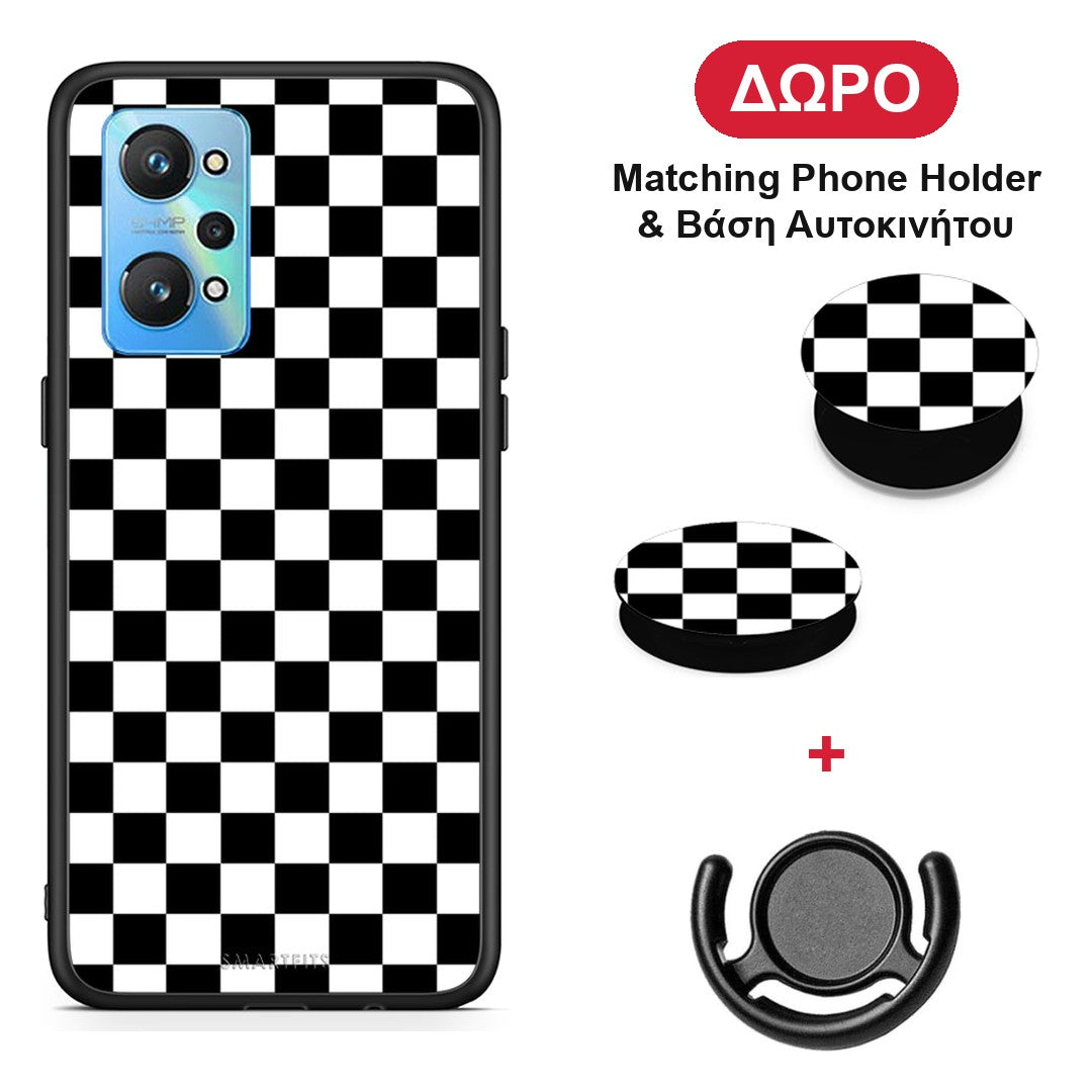 Geometric Squares - Realme GT Neo 2 θήκη + Δώρο Phone Holder & Βάση Αυτοκινήτου