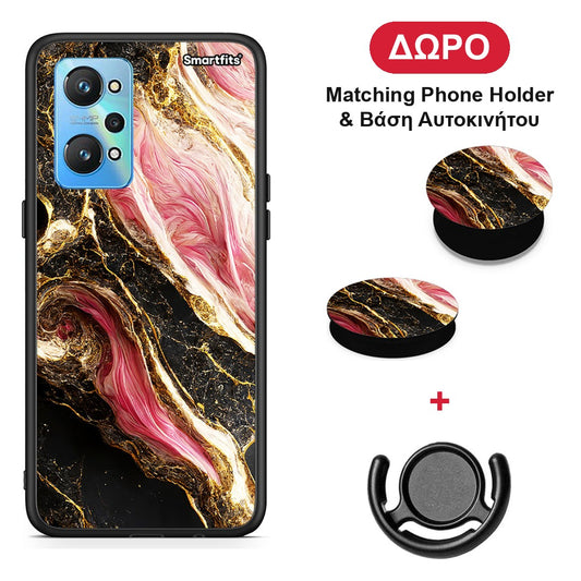 Glamorous Pink Marble - Realme GT Neo 2 θήκη + Δώρο Phone Holder & Βάση Αυτοκινήτου
