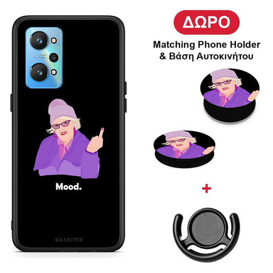 Grandma Mood Black - Realme GT Neo 2 θήκη + Δώρο Phone Holder & Βάση Αυτοκινήτου