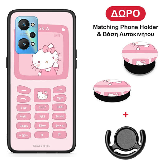 Hello Kitten - Realme GT Neo 2 θήκη + Δώρο Phone Holder & Βάση Αυτοκινήτου