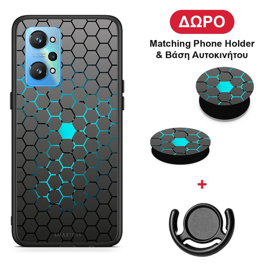 Geometric Hexagonal - Realme GT Neo 2 θήκη + Δώρο Phone Holder & Βάση Αυτοκινήτου