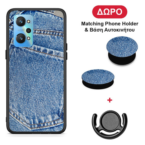 Jeans Pocket - Realme GT Neo 2 θήκη + Δώρο Phone Holder & Βάση Αυτοκινήτου