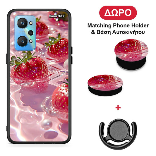 Juicy Strawberries - Realme GT Neo 2 θήκη + Δώρο Phone Holder & Βάση Αυτοκινήτου
