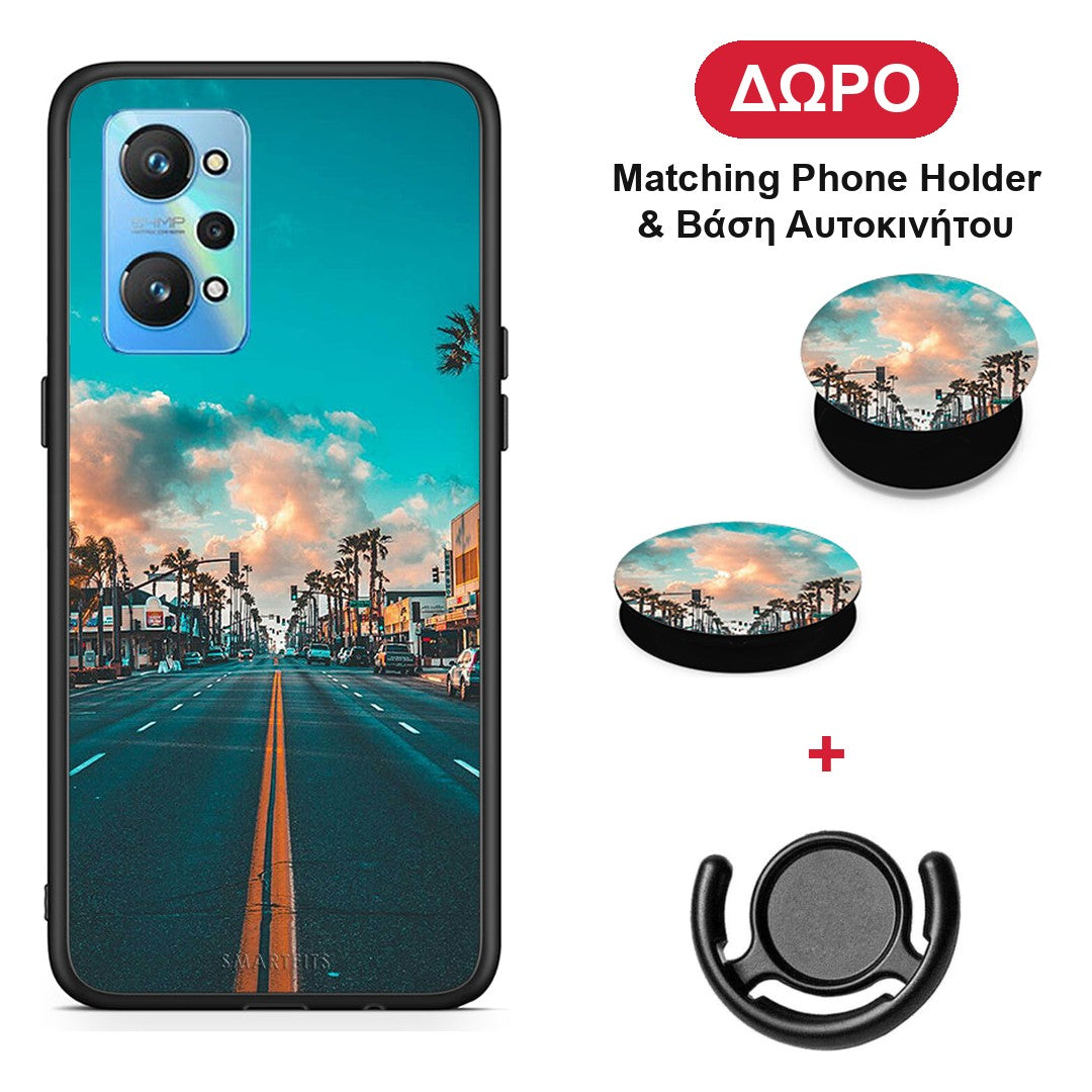 Landscape City - Realme GT Neo 2 θήκη + Δώρο Phone Holder & Βάση Αυτοκινήτου