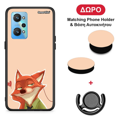 Nick Wilde And Judy Hopps Love 1 - Realme GT Neo 2 θήκη + Δώρο Phone Holder & Βάση Αυτοκινήτου