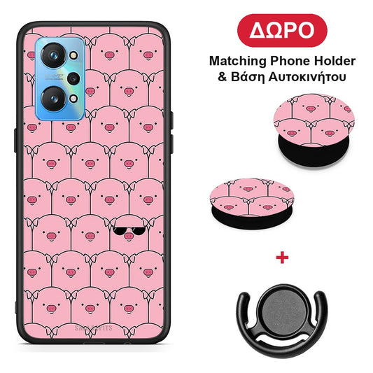 Pig Glasses - Realme GT Neo 2 θήκη + Δώρο Phone Holder & Βάση Αυτοκινήτου