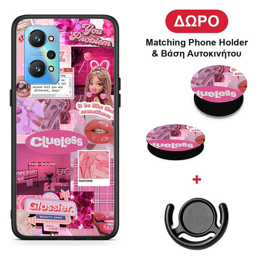 Pink Love - Realme GT Neo 2 θήκη + Δώρο Phone Holder & Βάση Αυτοκινήτου