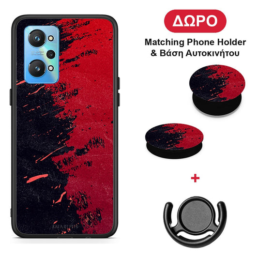 Red Paint - Realme GT Neo 2 θήκη + Δώρο Phone Holder & Βάση Αυτοκινήτου