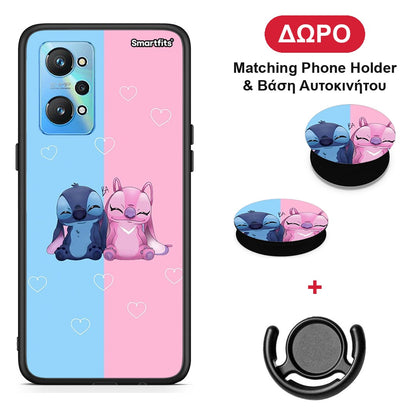 Stitch And Angel - Realme GT Neo 2 θήκη + Δώρο Phone Holder & Βάση Αυτοκινήτου