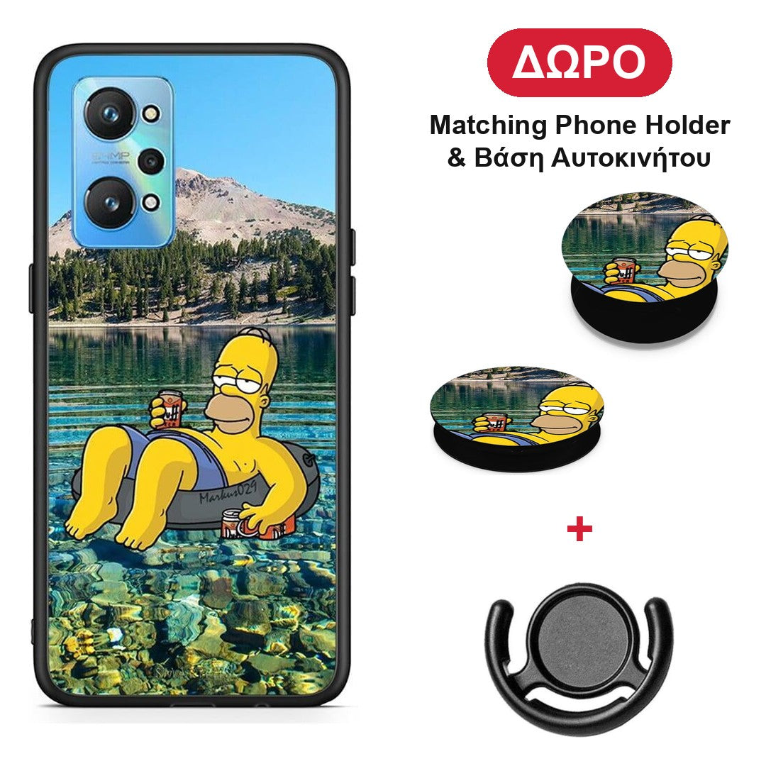 Summer Happiness - Realme GT Neo 2 θήκη + Δώρο Phone Holder & Βάση Αυτοκινήτου