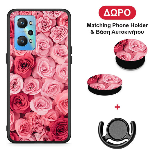 Valentine RoseGarden - Realme GT Neo 2 θήκη + Δώρο Phone Holder & Βάση Αυτοκινήτου