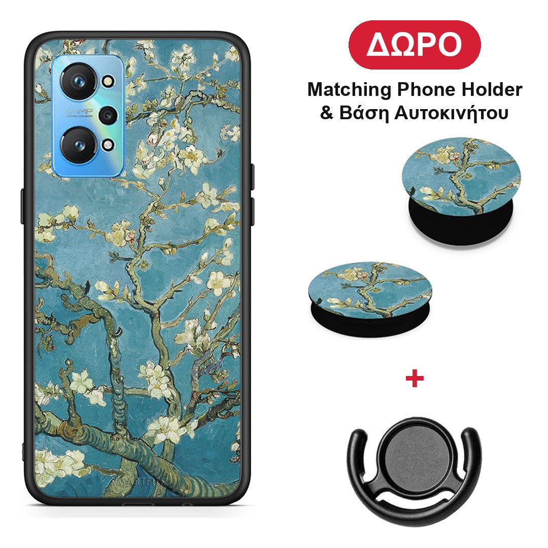 White Blossoms - Realme GT Neo 2 θήκη + Δώρο Phone Holder & Βάση Αυτοκινήτου