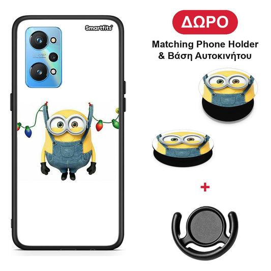 Xmas Minion Lights - Realme GT Neo 2 θήκη + Δώρο Phone Holder & Βάση Αυτοκινήτου