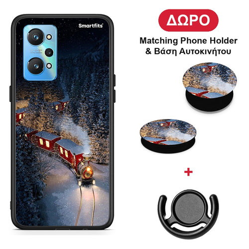 Xmas Train - Realme GT Neo 2 θήκη + Δώρο Phone Holder & Βάση Αυτοκινήτου