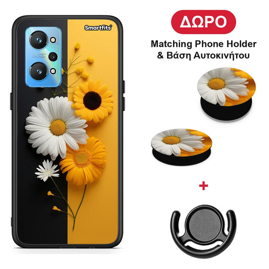 Yellow Daisies - Realme GT Neo 2 θήκη + Δώρο Phone Holder & Βάση Αυτοκινήτου